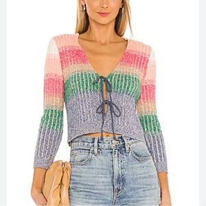 Free people colorful sweater, size xs